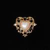 Moda Retro Calado Encaje Cristal Corazón de Melocotón Corazón Accesorios Estilo Barroco Aleación Accesorios Materiales Hechos a Mano para DIY