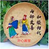 Pá de lixo pintada à mão em bambu trançado pintura nostálgica fazenda bambu trançado pintura decoração pá criativa country mural de parede grão tudo trabalho duro