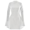 Ropa Sexy Europea y Americana para Mujer Transfronteriza Amazon Nuevo Sexy Cuello Redondo Manga Larga Ajustado y Elegante Vestido de Fiesta Línea A
