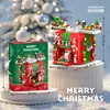 Brinquedos de Blocos de Construção de Natal, Linha Completa de Caixas de Música de Árvore de Natal, Bonecos de Neve, Casas de Pão de Gengibre, Caixas Surpresa de Natal Montáveis para Crianças, Transfronteiriço