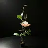 Empratamento de Banquete Rural Estilo Chinês com Flores e Plantas Artificiais, Decoração de Bandeja Artística para Hotel, Embelezamento Criativo de Pratos Frios e Sashimi com Flores Pequenas