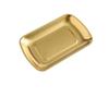 Plato de Bocadillos Estilo Coreano 304 Acero Inoxidable Plato Cuadrado Multiusos Plato para Arroz Plato Dim Plato para Barbacoa Plato para Pollo Frito Plato Cuadrado Dorado