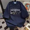 Camiseta de Algodão Puro de Manga Curta para Mulheres, Top Casual Versátil Verão 2026, Camiseta Soltinha de Meia Manga para Casais