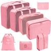 Set de Bolsas de Almacenamiento para Viaje, Set de 11 Piezas para Viajes de Negocios, Bolsas de Almacenamiento con Cordón para Ropa, Bolsas de Almacenamiento Plegables de Malla para Maquillaje y Artículos de Tocador