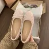Zapatos de ballet nuevos de estilo que aumentan la altura, diseñados para primavera y otoño, con zapatos Mary Jane de lazo, 20-26.5cm, estilo francés