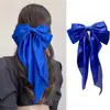 Celebridad de Internet Fu Gu Pasador Grande de Lazo Clip Fijo para el Cabello Trasero Clip Lateral Negro y Rojo Temperamento Pinza de Resorte Tocado