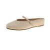 Zapatillas de media punta Baotou Zapatos de mujer Verano Nuevo estilo Ropa exterior Cómodas Combinables Multicolor Boca poco profunda Zapatillas planas para mujer