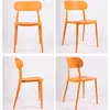 Silla de Comedor de Plástico Santang Color Integrado Apilable Moderna Simple Silla de Comedor Silla de Restaurante con Respaldo