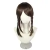 La Quinta Personalidad Jardinero Está Esperando Que Venga el Viento Peluca Cos Lan Die Jingmeng Especial Cabello Trenzado Oscuro en Forma de Cuerno Peluca Cos para Mujeres