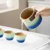 Lubao Paisaje Degradado Cultural y Creativo Montaña y Mar Juego de Té de Viaje Souvenir para Exteriores Regalo Personalizado para Clientes