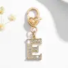 Chaveiro Pingente de Acessórios com Letras do Alfabeto 26 Letras Full Strass Lindo e Fofo Mini Transfronteiriço Europeu e Americano para Homens e Mulheres
