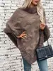 Lluvia Ligera Ropa Femenina Transfronteriza Europea y Americana Nuevo Estilo Otoño e Invierno 2024 Jersey Grueso de Punto Trenzado con Cuello de Piel Sintética de Conejo Rex Chal