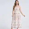Lote mixto de vestidos estampados de verano de algodón y lino bohemio de primera mano estilo resort, vestidos tipo camisola de cintura alta y longitud media