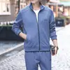 Traje Esportivo para Meia-Idade e Idosos Masculino Primavera e Outono Tamanho Grande Manga Longa Masculino de Meia-Idade Casual para Corrida Roupa Esportiva Traje de Pai