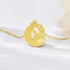 Oro de Arena Vietnamita Plata de Ley S925 Panal Escama de Pez Conejo Lunar Accesorios de Collar para Mujer Moda de Nicho Colgante Joyería Transfronteriza