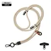 Nuevo cordón para teléfono móvil 6MM resistente para colgar en el cuello ajustable para exteriores anti-pérdida delicada cuerda trenzada para muñeca negra