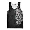 Chaleco holgado fino de verano, informal, de cuello redondo, sin mangas, con estampado de tatuaje digital 3D, venta al por mayor