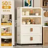 Armario de almacenamiento doméstico grande de 50 cm de ancho sin ensamblaje, de gran capacidad, para ropa y juguetes de niños, armario de almacenamiento multicapa