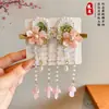 Horquilla floral estilo antiguo para niños, horquilla de princesa tradicional, horquilla con borla estilo chino para niñas pequeñas, accesorio para el cabello Hanfu para niñas