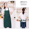 Fábrica de Comercio Exterior Transfronterizo Venta al por Mayor Delantales de Lona, Delantales Lisos de Color Personalizados para Cocina Resistentes a Manchas, Pedido Mínimo Una Pieza, con Impresión de Logo