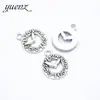 YuenZ Acessórios para joias DIY relógio redondo relógio retrô liga material artesanal 18 * 15MM J354