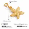 Fivela de Biquíni de Aço Inoxidável Transfronteiriça Ouro 18K Sensação Premium Estilo Oceano Moda DIY Estrela do Mar Concha Acessórios de Joias