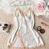 Ropa de noche con tirantes nueva transfronteriza para mujer, conjunto de lencería sexy de verano, camisón, ropa para el hogar, pijamas de otoño e invierno, venta al por mayor