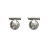 Pendientes de pie plata 999 palabra perla gris mujer simples alta cool temperamento pendientes joyería de oído venta al por mayor