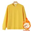 Sudadera nueva de algodón pesado con cuello redondo, corte holgado, estilo masculino, color liso, top casual, disponible en varios colores
