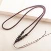 Cuerda para collar de ágata de madera de alta calidad, cuerda de cadena para suéter con cuentas redondas, cordón para colgante de jade para hombres y mujeres, accesorios de joyería, venta al por mayor