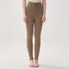Leggings de punto de cintura alta para mujer, cálidos para otoño e invierno, 100% cachemira pura, corte ajustado, elásticos y pantalones interiores elásticos