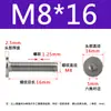 Tornillo de cabeza hexagonal plana CM de acero inoxidable 304, cabeza delgada, tornillo de cabeza plana grande C M2M2.5M3M4M5M6M8