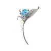 Accesorios de Venta Caliente Transfronterizos Europeos y Americanos Broche Creativo Popular de Flor de Espiga de Trigo Accesorios de Decoración para Ropa Hebilla de Flor de Circonia de Cobre para Bufanda de Seda