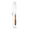 Mango de madera con forma de calabaza, juego de cubiertos de acero inoxidable 304, que incluye un cuchillo, un tenedor, una cuchara y una cuchara de postre, adecuado para comer al estilo occidental y para bistec