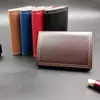 Suministro Directo de Fábrica Portatarjetas de Negocios PU Grano de Lichi Doble Línea para Hombres Mujeres Grabable en UV