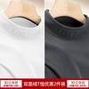 Camiseta Térmica de Terciopelo Cálido Engrosada para Hombre de 320g, Top de Terciopelo Doble Cara para Otoño e Invierno, Camiseta de Forro Polar con Cuello Semi-Alto para Hombre