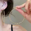 Estilo Spicy Girl Milenio y2k Aretes de Tachuela Chapados en Oro Real de 18 Quilates para Mujer Pendientes de Aro de Personalidad de Nicho Joyería para Orejas de Lujo Ligero Sensación de Alta Gama