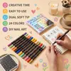 Plumas de Arte para Uñas con Punta Suave Transfronterizas, Marcadores de Pintura Acrílica Impermeables de Secado Rápido de 24 Colores, Plumas de Arte para Uñas DIY