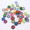 Fabricante suministro en stock color anillo doble redondo botón de resina ropa de bebé para niños dos ojos con botón de anillo negro
