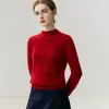 Suéter de Cachemira Baicaierong Otoño/Invierno 2026 para Mujer con Cuello Semi Alto, Diseño Versátil, Tejido de Lana