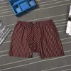 Nova Roupa Íntima Masculina de Algodão Stretch Moda Versátil Boxer Sem Costura Respirável Plus Size Shorts Listrados Venda Quente