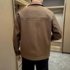 Chaqueta Nueva para Hombre con Cuello Vuelto de Primavera y Otoño 2023, Abrigo Rayado de Diseño Elegante, Moderno y Versátil para Dropshipping