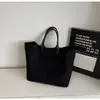Bolsa de Tela Lisa de Color Sólido para Mujer, Bolsa Versátil de Gran Capacidad para el Día a Día, Bolso de Mano Simple y Elegante, Bolso de Hombro, Bolso de Axila