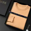Suéter Masculino de Cashmere 2026 Gola Redonda Outono/Inverno Novo Estilo Cor Sólida Malha Amiga da Pele Para Jovens e Meia-Idade Camada Base Suéter Fino