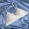 Bralette estilo francês sem aro sexy renda verão fino sutiã busto grande minimizador bojo triângulo lingerie feminina fina verão