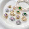 Cobre chapeado real ouro cor preservação acessórios Stick Buckle Buckle Buckle Buckle Pearl Jewelry Connection Buckle Diy Bracelet Colar End
