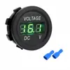 Instrumento Medidor de Voltaje para Coche y RV 12-24V Voltímetro de Batería DC Modificado Pantalla Digital LED con Múltiples Opciones de Color
