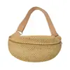 Bolsa de Cintura Trançada para Férias na Praia para Mulheres 2026 Novo Estilo Ombro Único Casual Verão Versátil Menina de Praia Bolsa de Peito de Palha