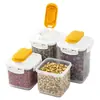 Caja de almacenamiento para té de flores secas del hogar BNBS, frasco de almacenamiento transparente para bayas de goji y pétalos de rosa, caja organizadora de granos