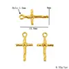 Acero Inoxidable Chapado al Vacío Oro 18K Colgante de Cruz Colgante Árbol de la Vida Pendientes DIY Collar Accesorios de Joyería